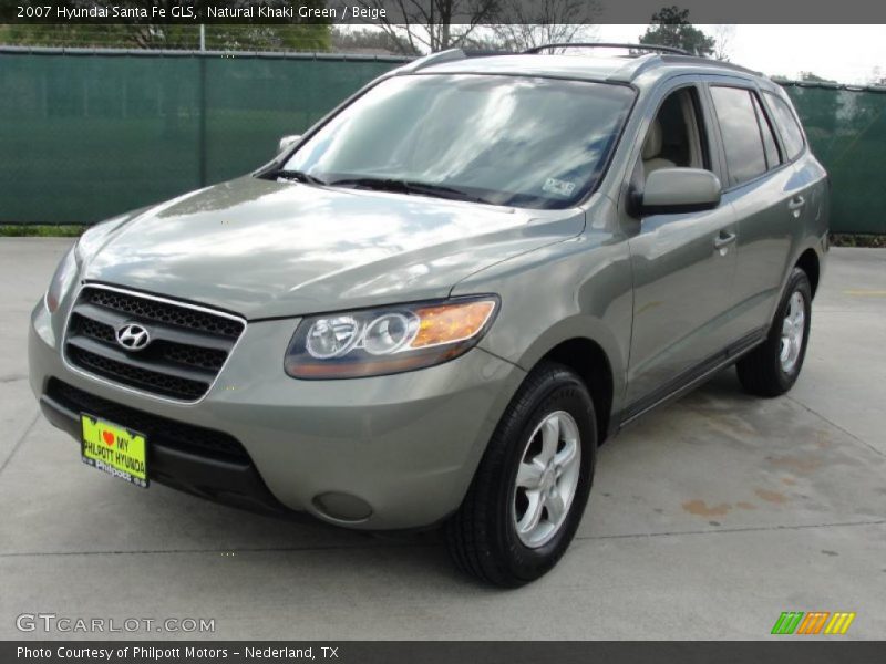 Natural Khaki Green / Beige 2007 Hyundai Santa Fe GLS