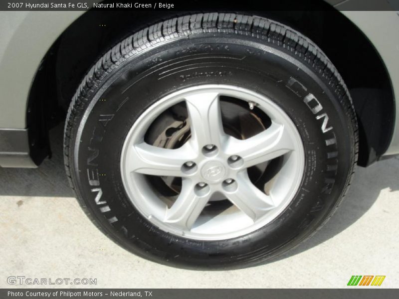 Natural Khaki Green / Beige 2007 Hyundai Santa Fe GLS