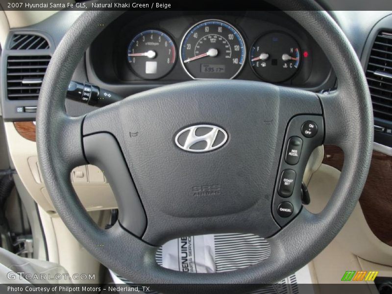 Natural Khaki Green / Beige 2007 Hyundai Santa Fe GLS