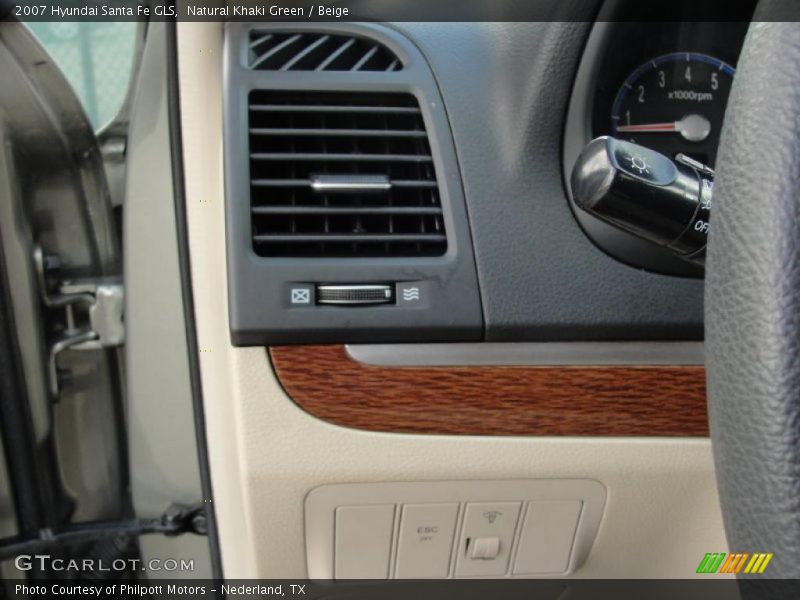 Natural Khaki Green / Beige 2007 Hyundai Santa Fe GLS