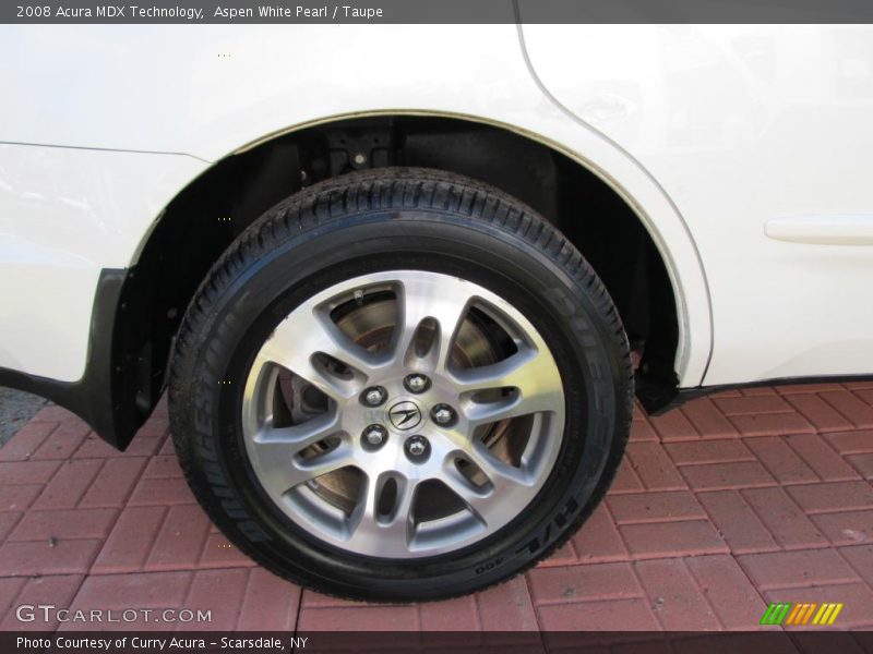 Aspen White Pearl / Taupe 2008 Acura MDX Technology