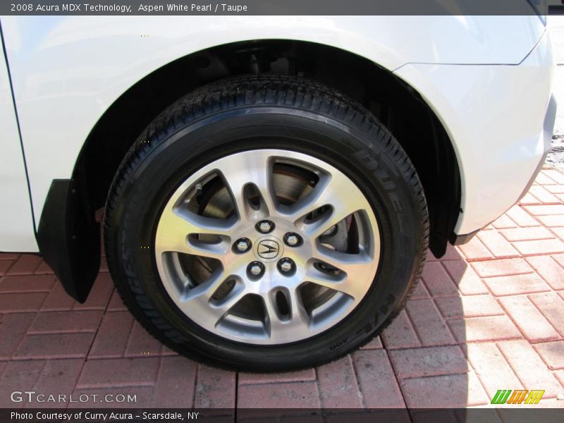 Aspen White Pearl / Taupe 2008 Acura MDX Technology