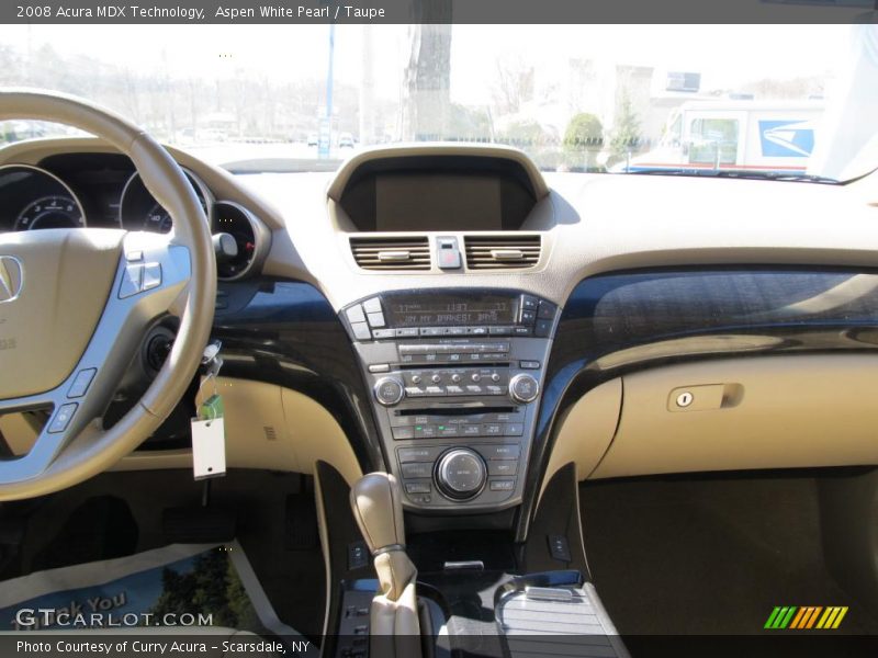 Aspen White Pearl / Taupe 2008 Acura MDX Technology
