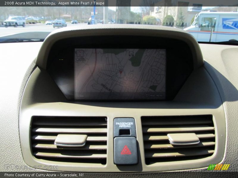 Aspen White Pearl / Taupe 2008 Acura MDX Technology
