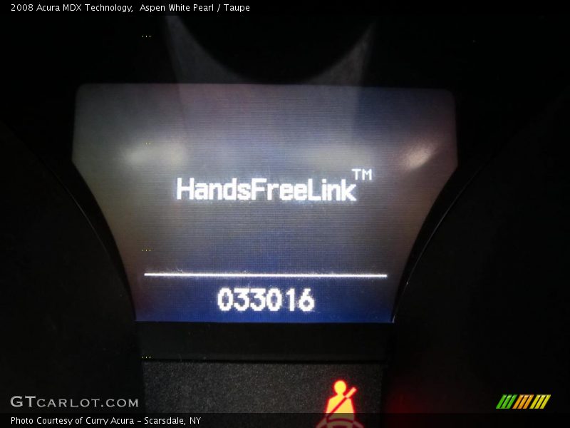 Aspen White Pearl / Taupe 2008 Acura MDX Technology