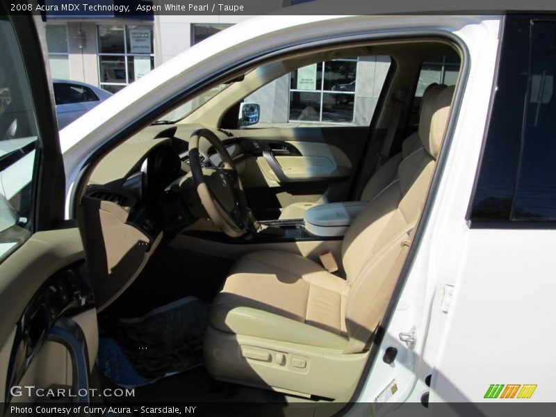 Aspen White Pearl / Taupe 2008 Acura MDX Technology