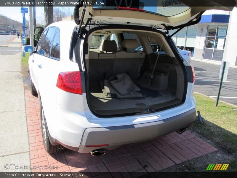 Aspen White Pearl / Taupe 2008 Acura MDX Technology
