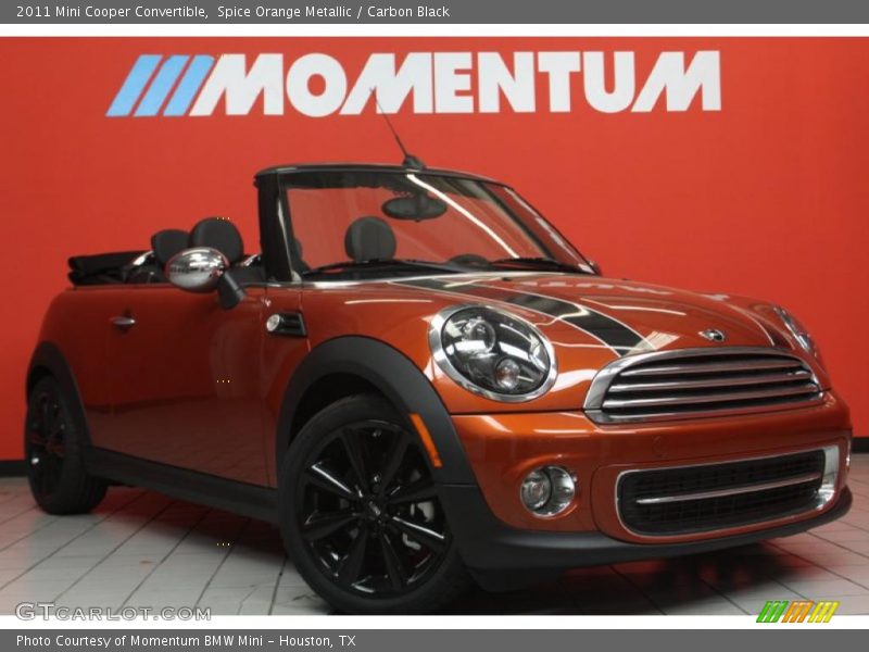 Spice Orange Metallic / Carbon Black 2011 Mini Cooper Convertible