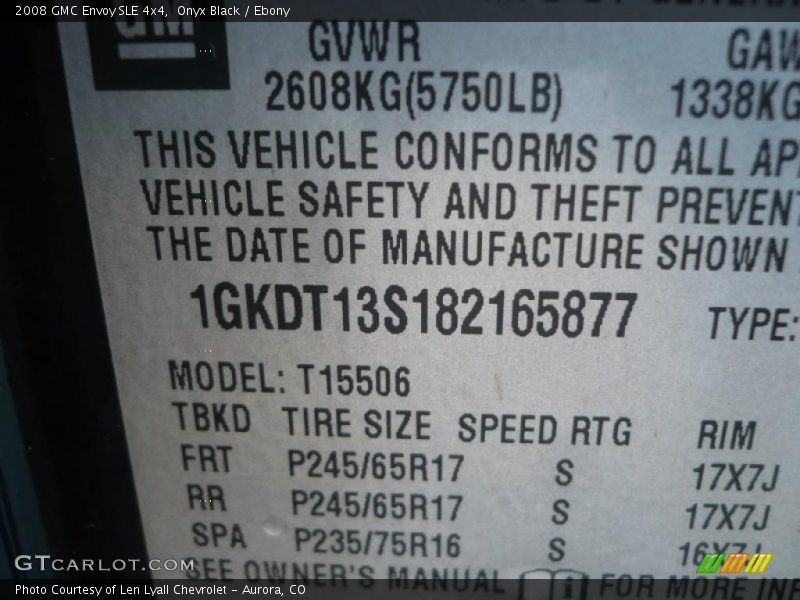 Onyx Black / Ebony 2008 GMC Envoy SLE 4x4