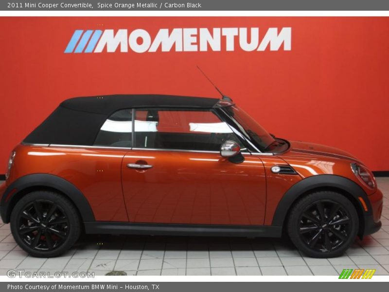 Spice Orange Metallic / Carbon Black 2011 Mini Cooper Convertible