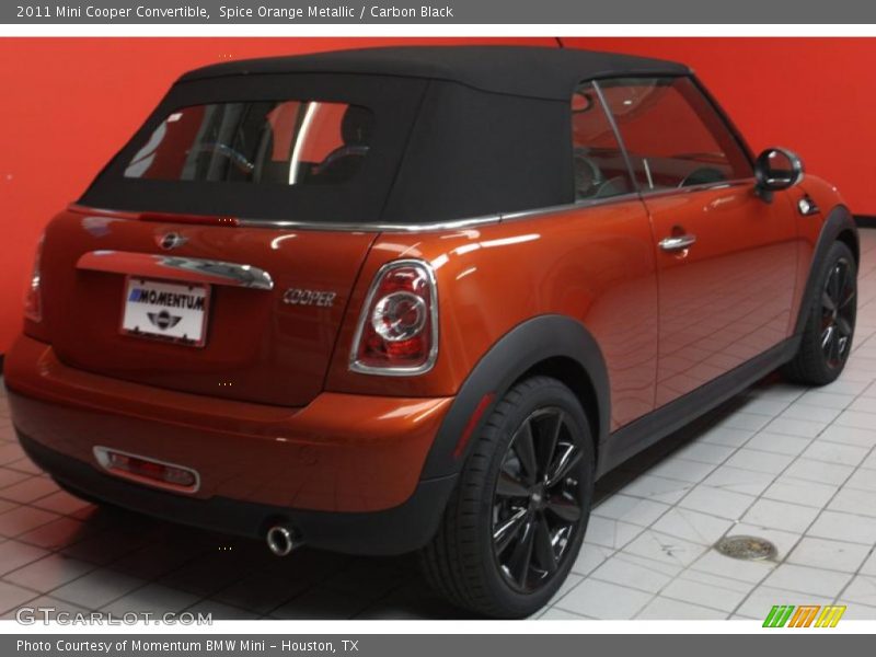 Spice Orange Metallic / Carbon Black 2011 Mini Cooper Convertible