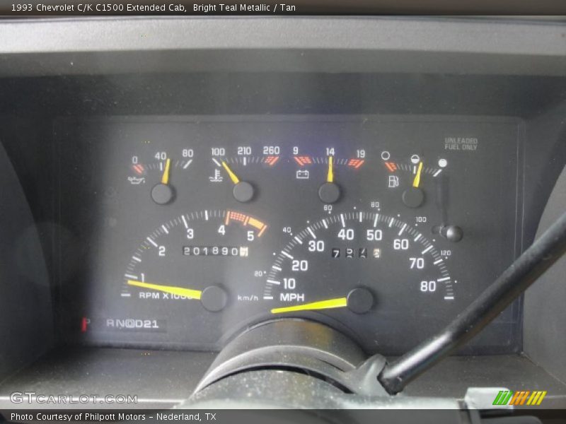  1993 C/K C1500 Extended Cab C1500 Extended Cab Gauges