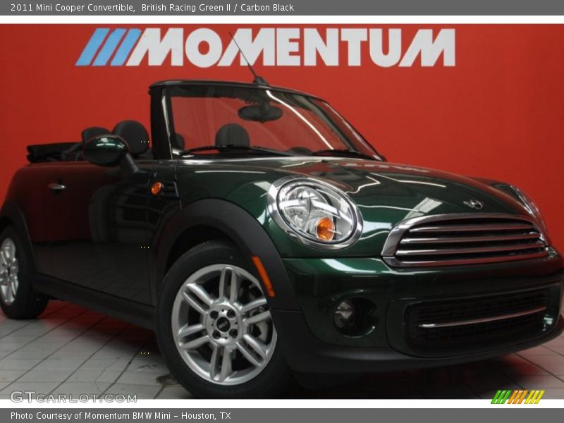 British Racing Green II / Carbon Black 2011 Mini Cooper Convertible