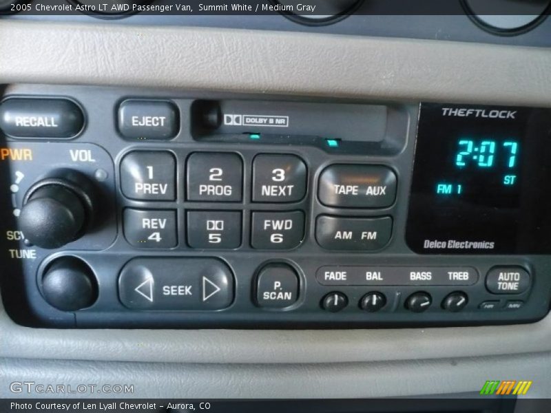 Controls of 2005 Astro LT AWD Passenger Van