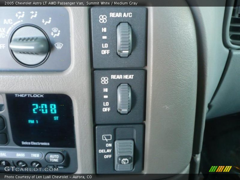 Controls of 2005 Astro LT AWD Passenger Van