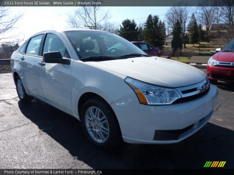 White Suede / Medium Stone 2011 Ford Focus SE Sedan