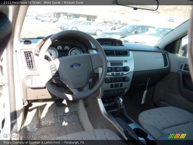 White Suede / Medium Stone 2011 Ford Focus SE Sedan