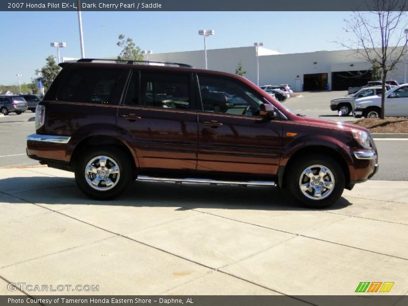 Dark Cherry Pearl / Saddle 2007 Honda Pilot EX-L