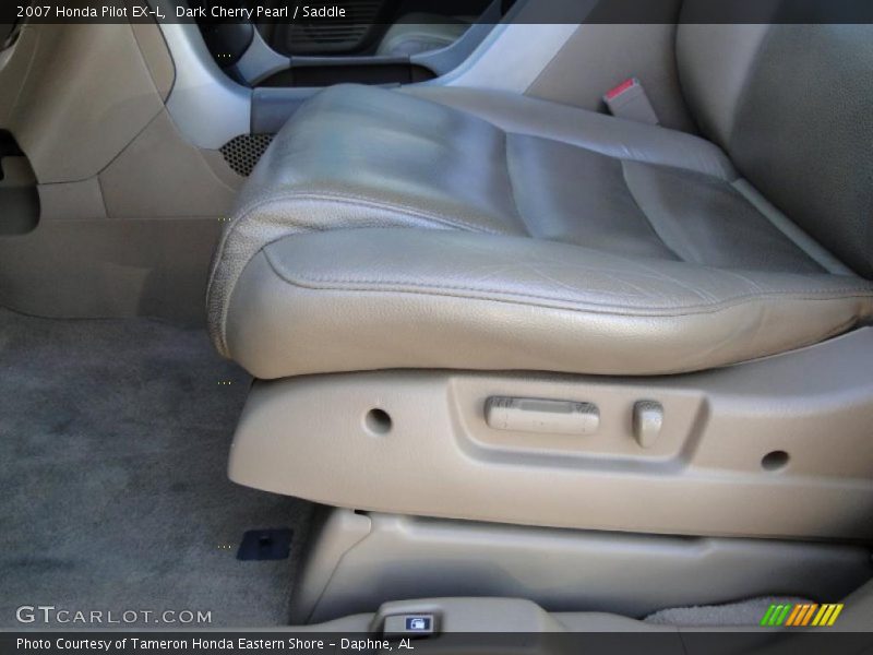 Dark Cherry Pearl / Saddle 2007 Honda Pilot EX-L