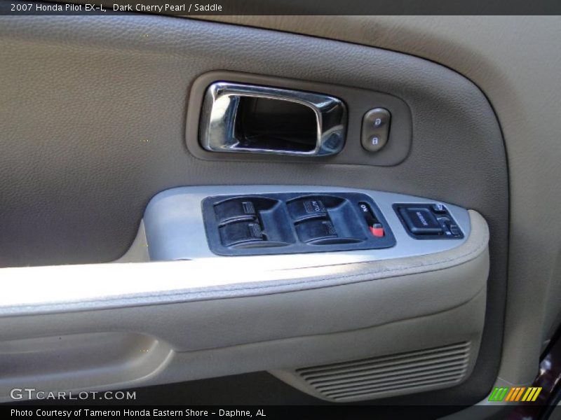 Dark Cherry Pearl / Saddle 2007 Honda Pilot EX-L