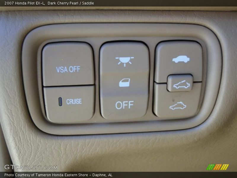 Dark Cherry Pearl / Saddle 2007 Honda Pilot EX-L