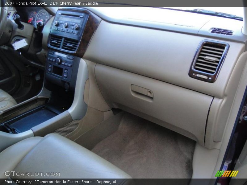 Dark Cherry Pearl / Saddle 2007 Honda Pilot EX-L