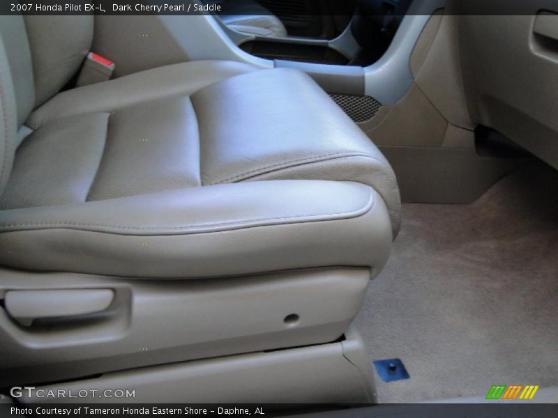 Dark Cherry Pearl / Saddle 2007 Honda Pilot EX-L