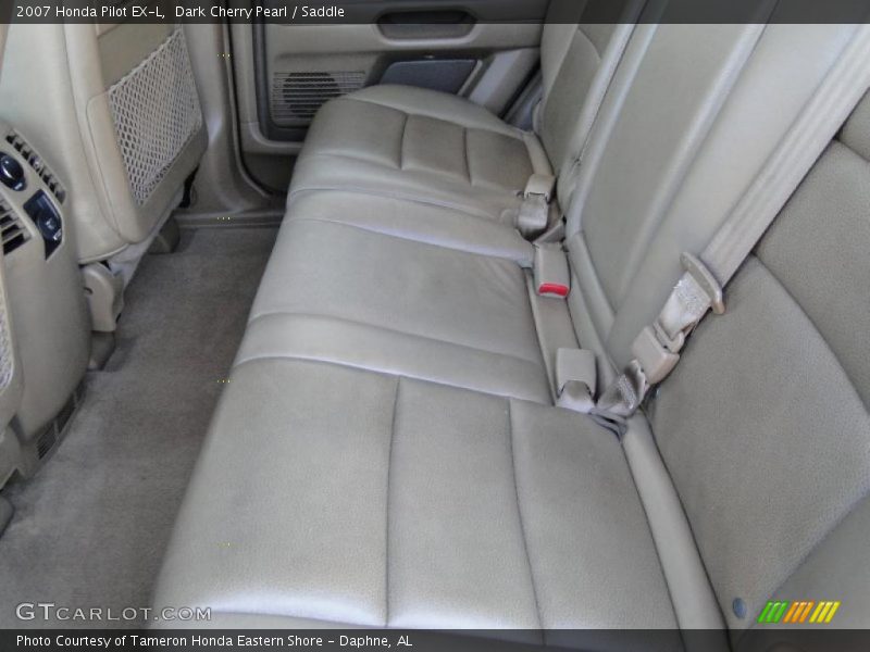 Dark Cherry Pearl / Saddle 2007 Honda Pilot EX-L