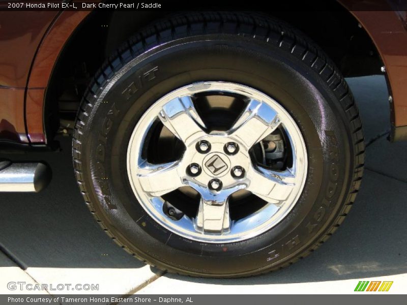 Dark Cherry Pearl / Saddle 2007 Honda Pilot EX-L