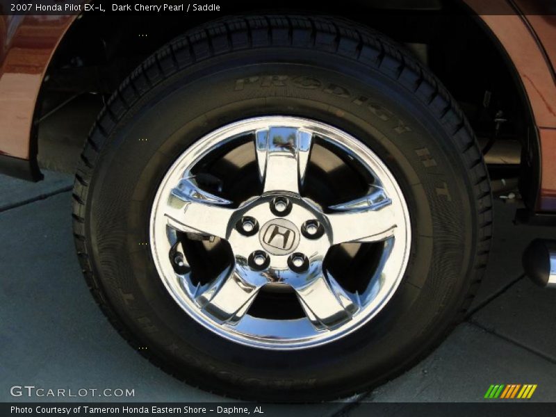 Dark Cherry Pearl / Saddle 2007 Honda Pilot EX-L