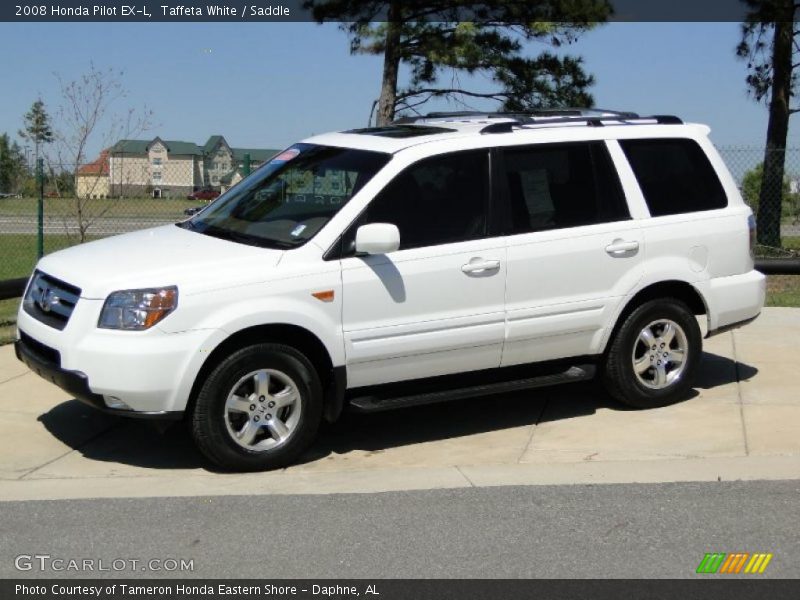 Taffeta White / Saddle 2008 Honda Pilot EX-L