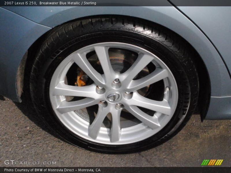 Breakwater Blue Metallic / Sterling 2007 Lexus IS 250