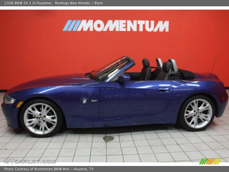 Montego Blue Metallic / Black 2008 BMW Z4 3.0i Roadster