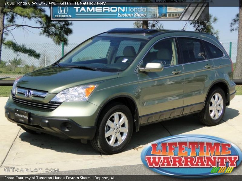 Green Tea Metallic / Ivory 2008 Honda CR-V EX-L 4WD