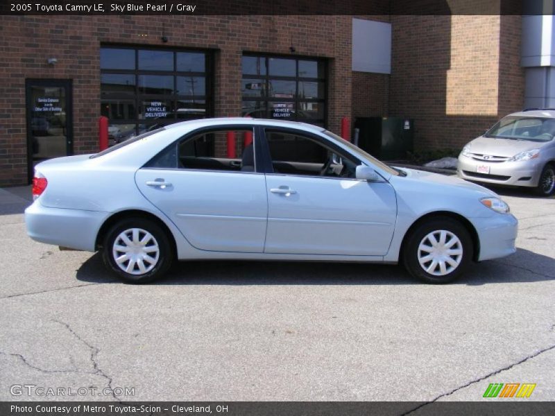 Sky Blue Pearl / Gray 2005 Toyota Camry LE