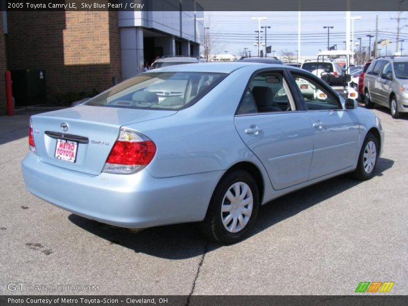 Sky Blue Pearl / Gray 2005 Toyota Camry LE