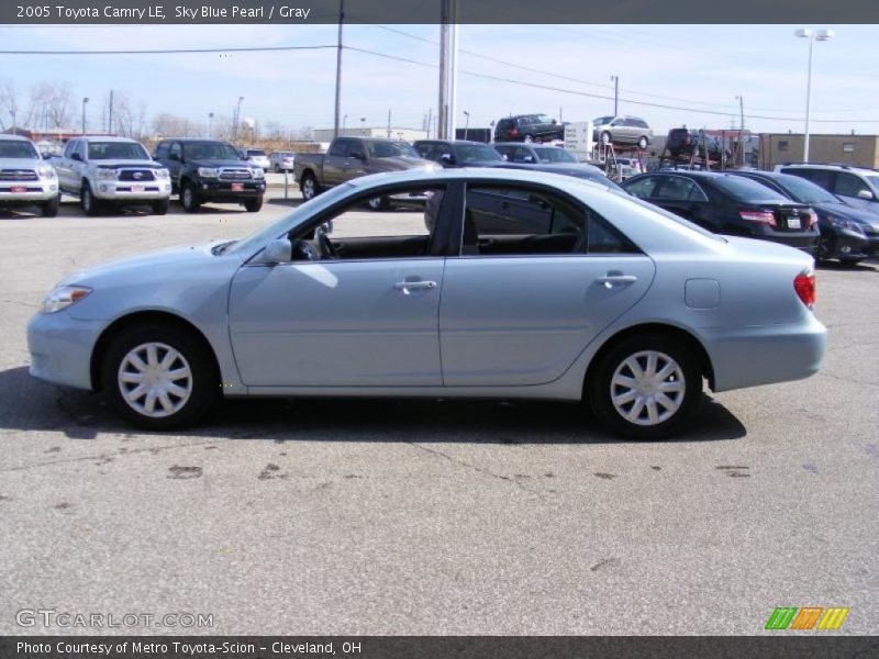 Sky Blue Pearl / Gray 2005 Toyota Camry LE