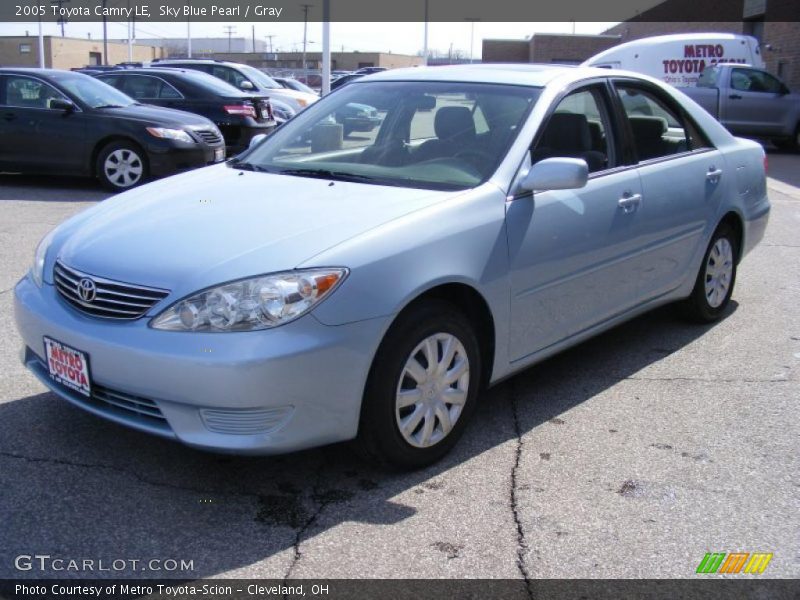 Sky Blue Pearl / Gray 2005 Toyota Camry LE