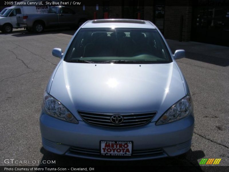 Sky Blue Pearl / Gray 2005 Toyota Camry LE
