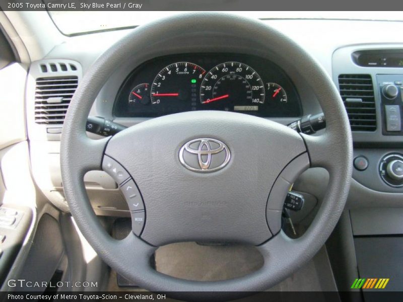 Sky Blue Pearl / Gray 2005 Toyota Camry LE