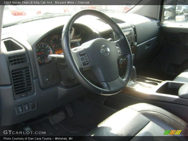 Blizzard White / Charcoal 2009 Nissan Titan LE King Cab 4x4