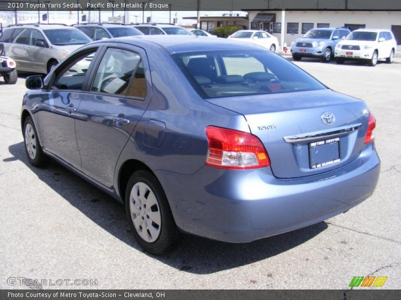 Pacific Blue Metallic / Bisque 2010 Toyota Yaris Sedan