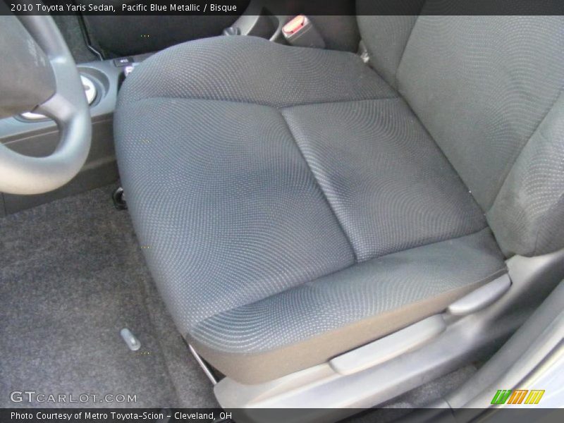 Pacific Blue Metallic / Bisque 2010 Toyota Yaris Sedan