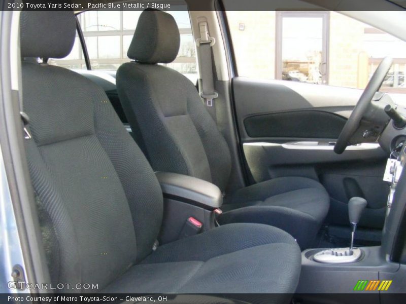 Pacific Blue Metallic / Bisque 2010 Toyota Yaris Sedan