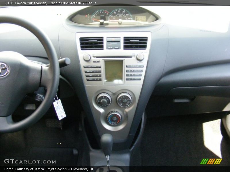 Pacific Blue Metallic / Bisque 2010 Toyota Yaris Sedan