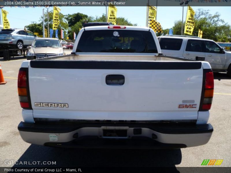 Summit White / Dark Pewter 2004 GMC Sierra 1500 SLE Extended Cab