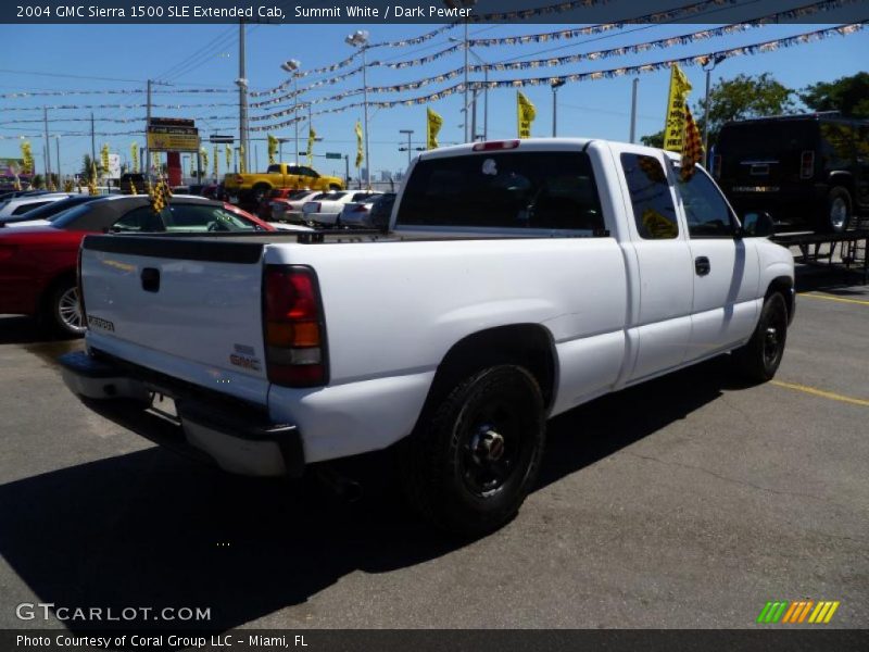 Summit White / Dark Pewter 2004 GMC Sierra 1500 SLE Extended Cab