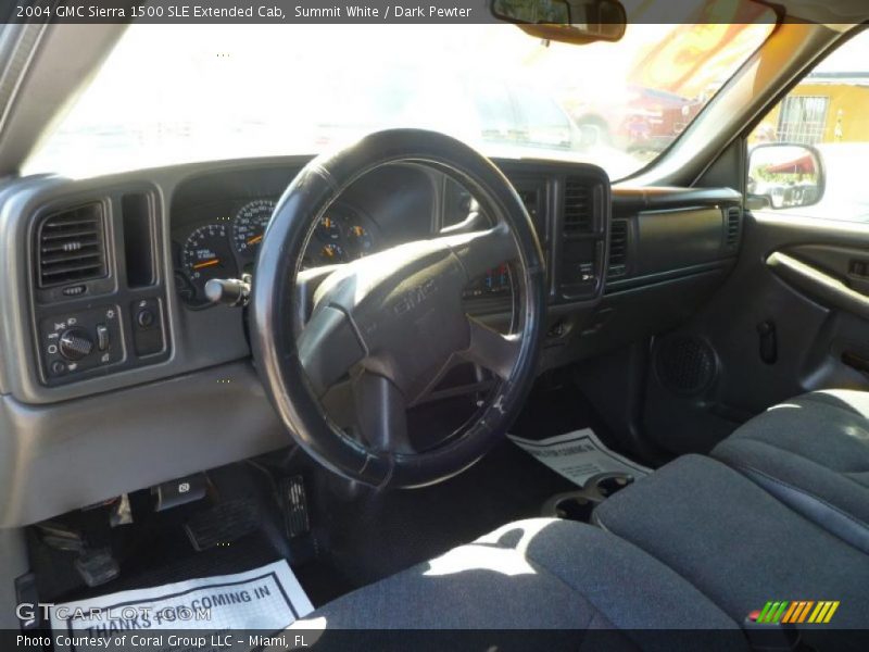 Summit White / Dark Pewter 2004 GMC Sierra 1500 SLE Extended Cab