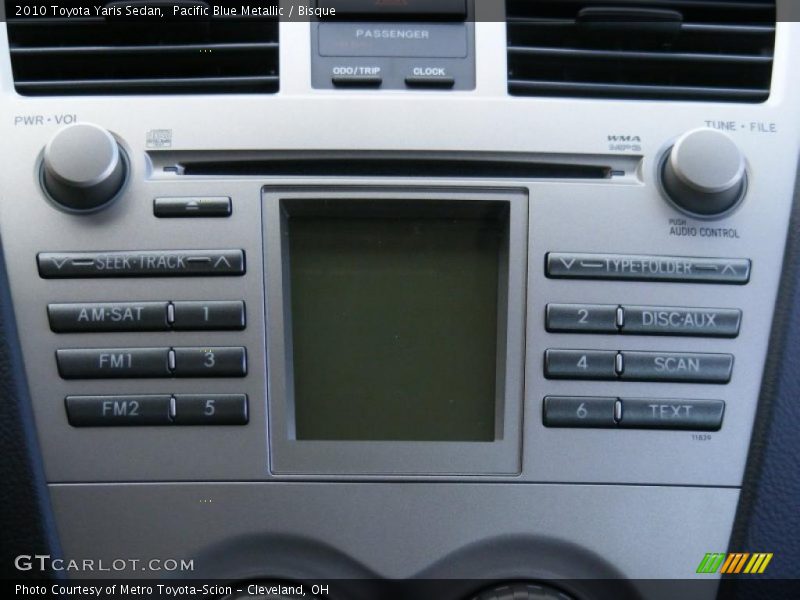 Pacific Blue Metallic / Bisque 2010 Toyota Yaris Sedan