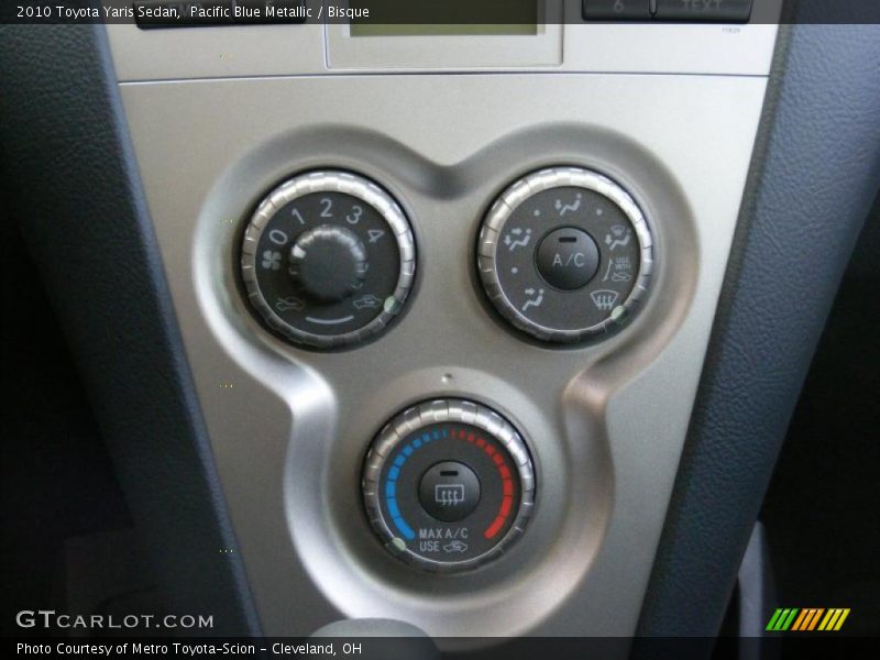 Pacific Blue Metallic / Bisque 2010 Toyota Yaris Sedan